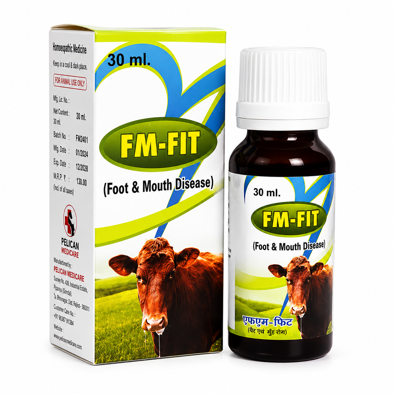 FM-FIT Homeopathic Veterinary Medicine | Foot & Mouth Disease (FMD) Support | 30 ml
