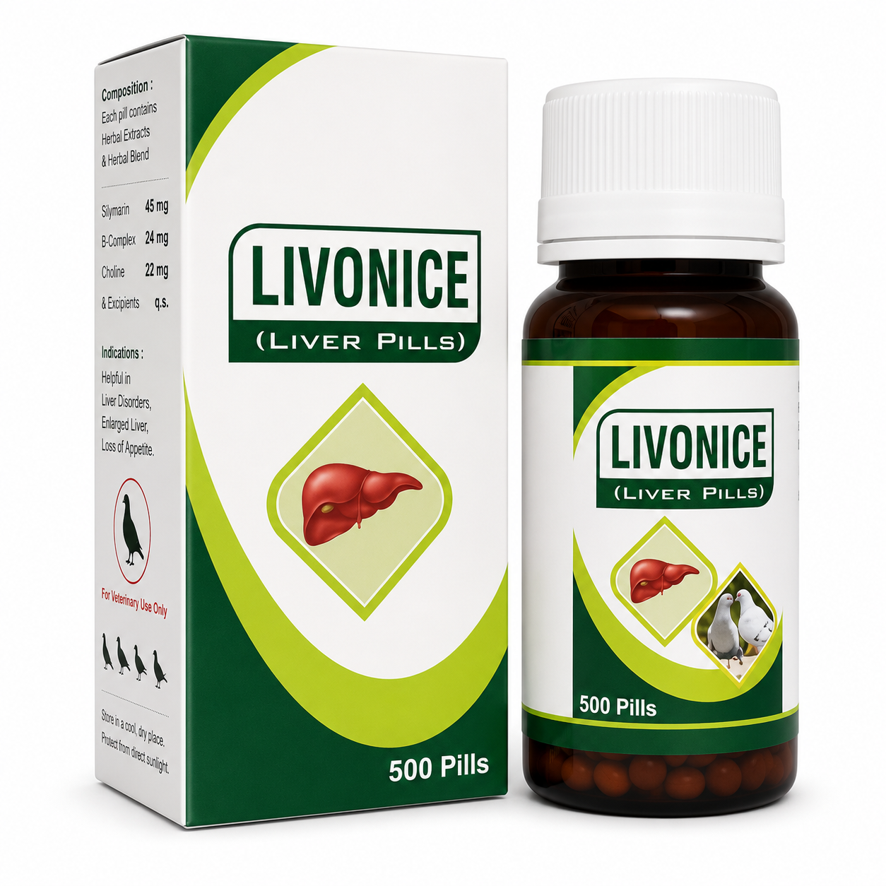 LIVONICE Liver Pills for Pigeons & Birds | Liver Health & Digestive Support |