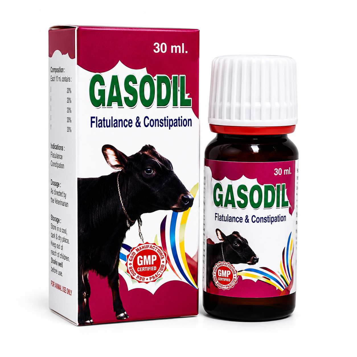 GASODIL Homeopathic Veterinary Medicine | Digestive Support for Flatulence & Constipation | 30 ml