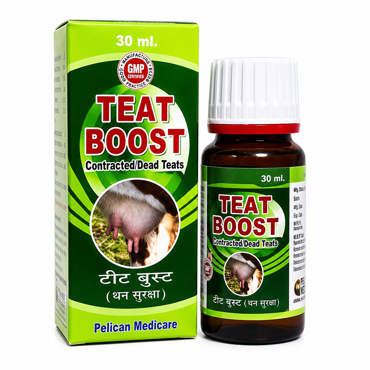TEAT BOOST Homeopathic Veterinary Medicine | Udder & Teat Health Support for Dairy Animals | 30 ml